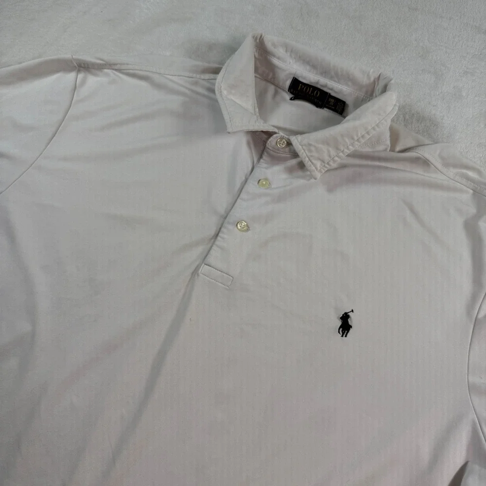 Polo Ralph Lauren Performance Mens 2XB White Short Sleeve Pony Logo Polo Shirt